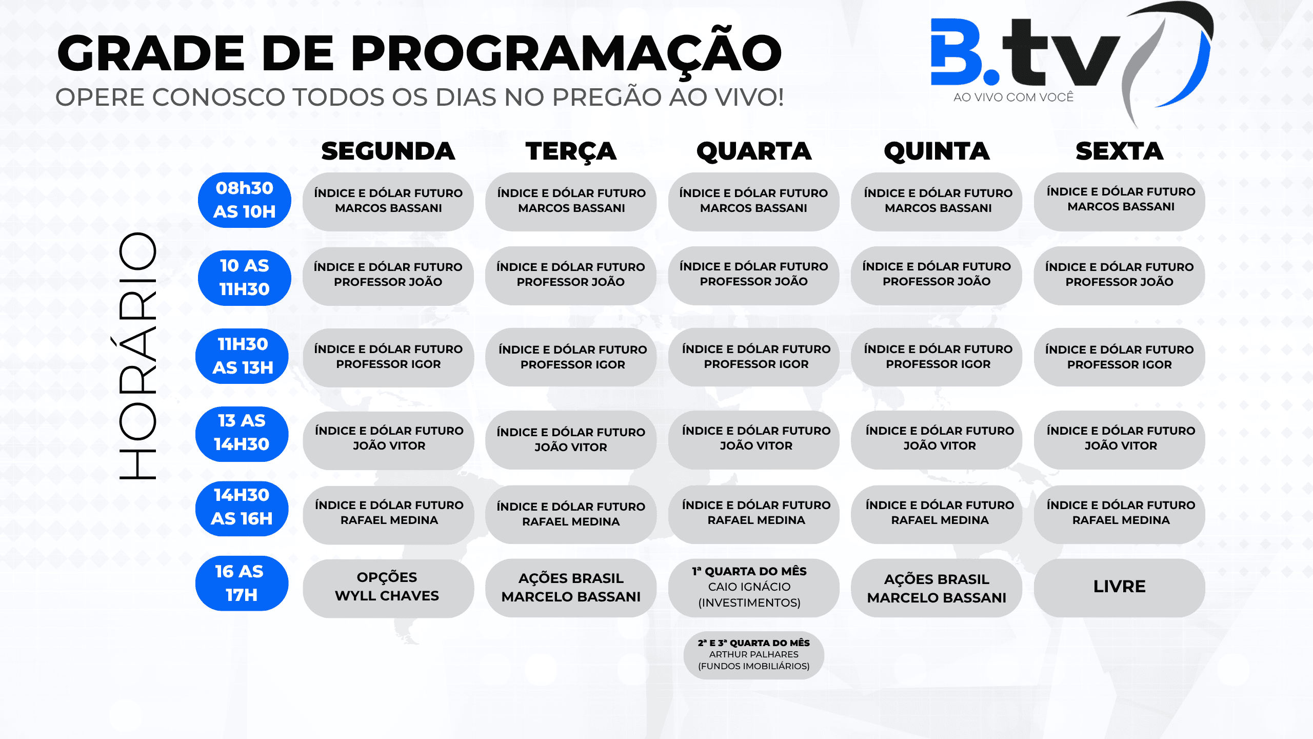 Grade de Programação B.TV