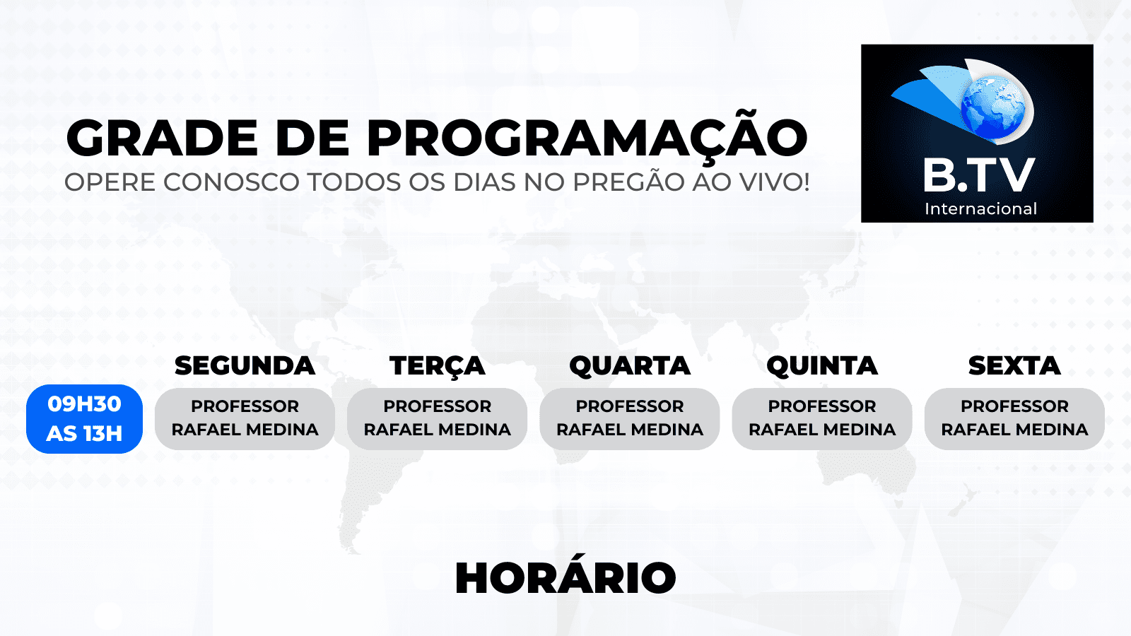 Grade de Programação B.TV Internacional